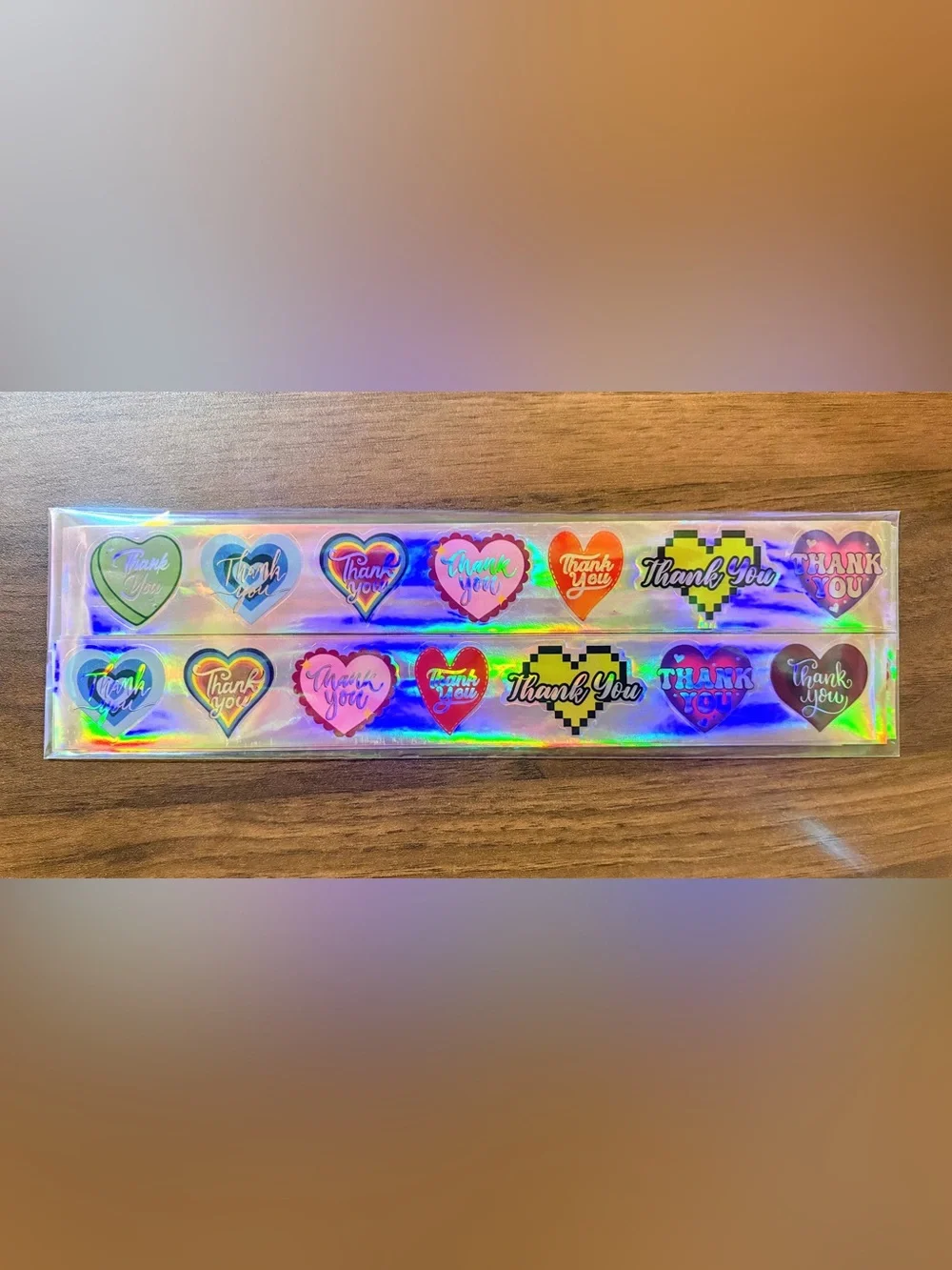 *5 for $30* Thank You Variety Stickers & Heart Card Set -nwot